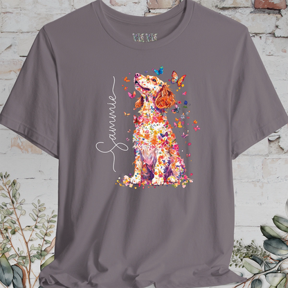 Welsh Spaniel #1 Floral Personalized T shirt