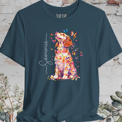 Welsh Spaniel #1 Floral Personalized T shirt