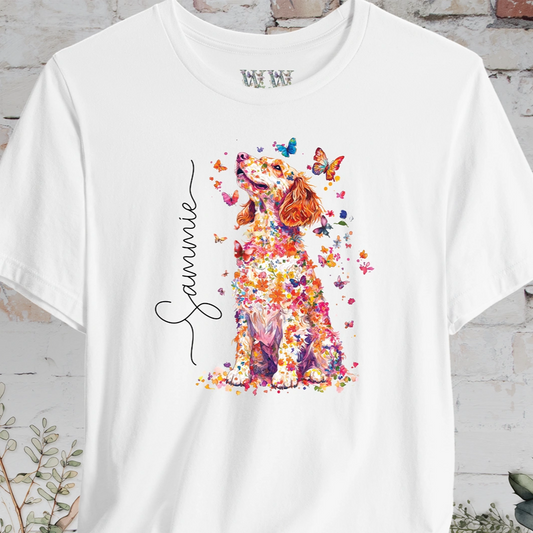 Welsh Spaniel #1 Floral Personalized T shirt