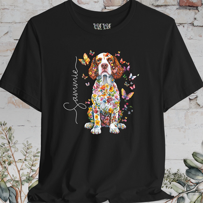 Welsh Spaniel #2 Floral Personalized T shirt
