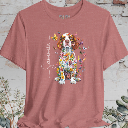 Welsh Spaniel #2 Floral Personalized T shirt
