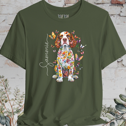 Welsh Spaniel #2 Floral Personalized T shirt