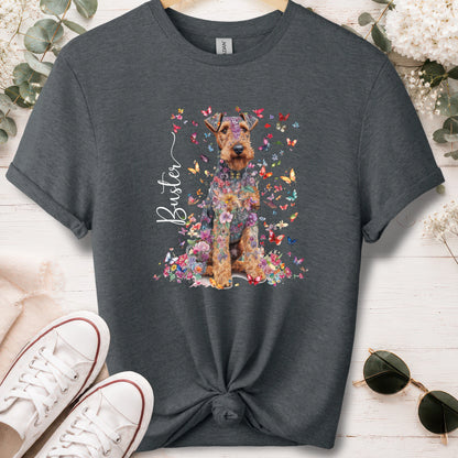 Welsh Terrier #1 Floral personalised unisex T shirt
