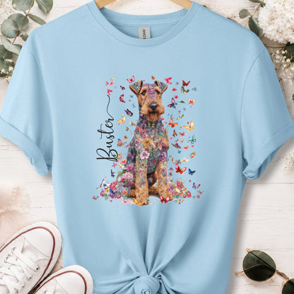 Welsh Terrier #1 Floral personalised unisex T shirt