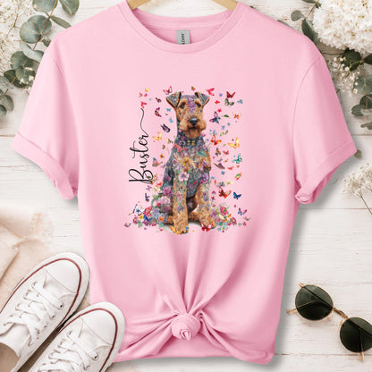 Welsh Terrier #1 Floral personalised unisex T shirt