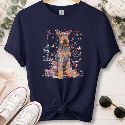 Welsh Terrier #1 Floral personalised unisex T shirt