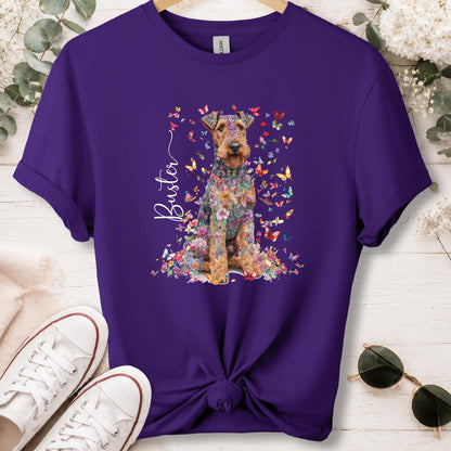 Welsh Terrier #1 Floral personalised unisex T shirt