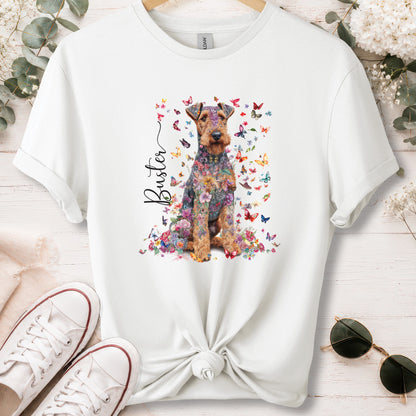 Welsh Terrier #1 Floral personalised unisex T shirt