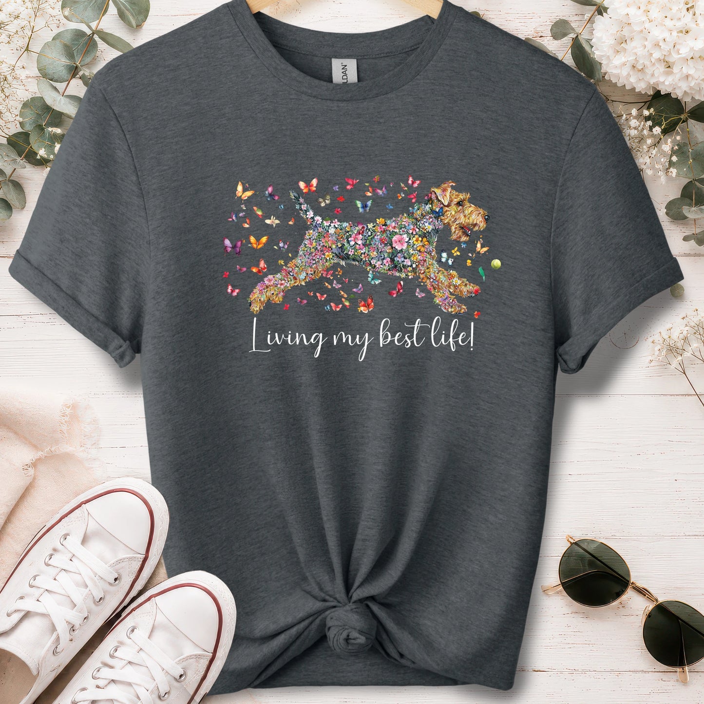 Welsh Terrier #1 Living my best life, unisex T shirt