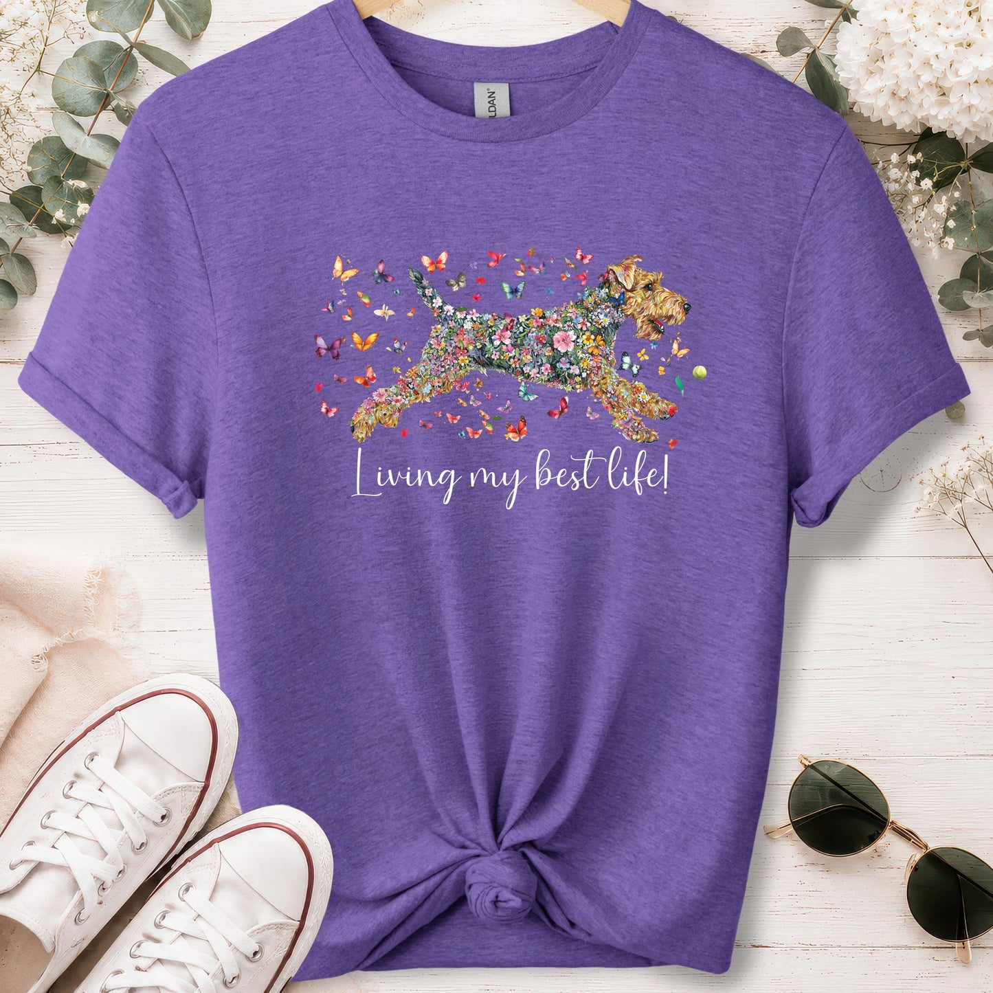 Welsh Terrier #1 Living my best life, unisex T shirt