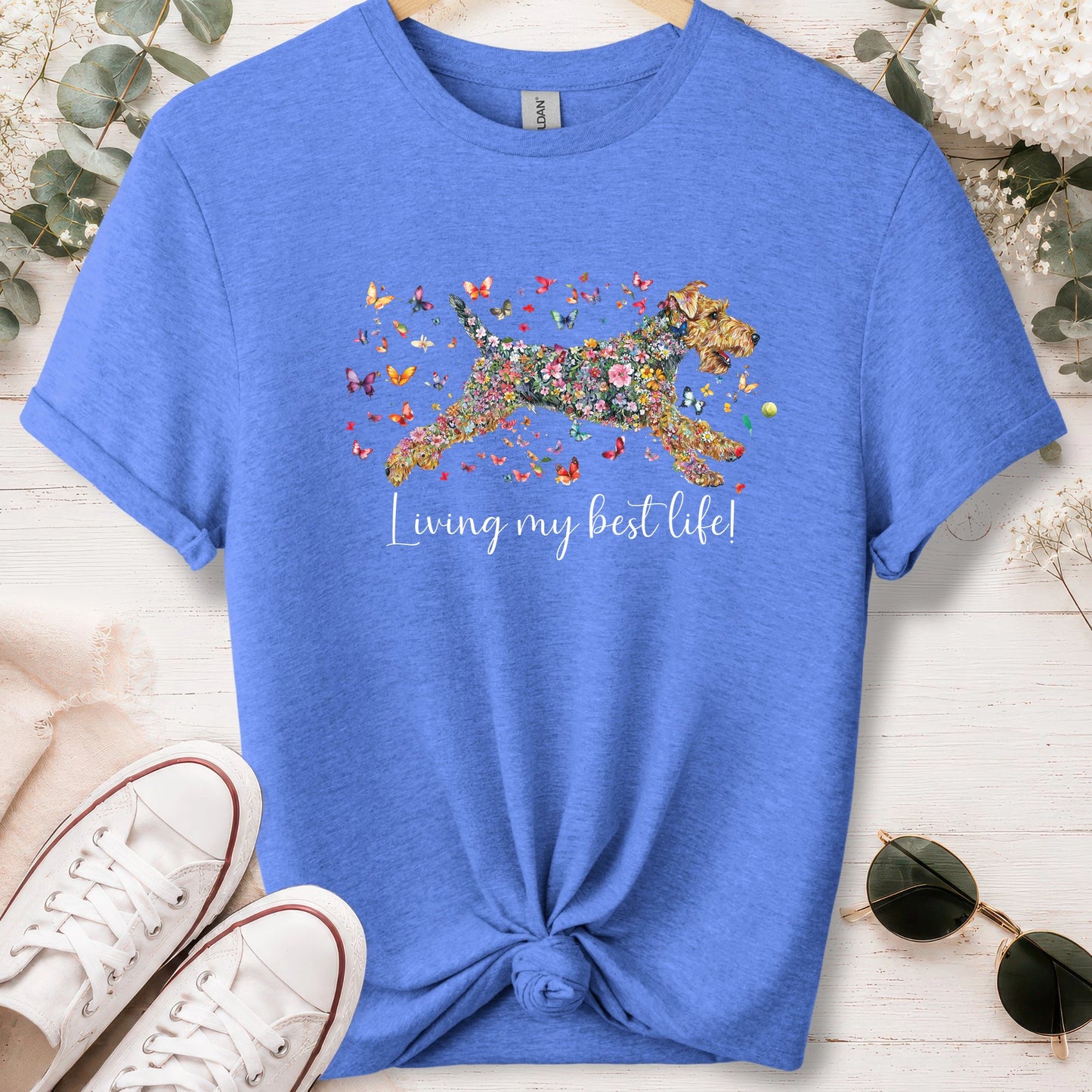 Welsh Terrier #1 Living my best life, unisex T shirt
