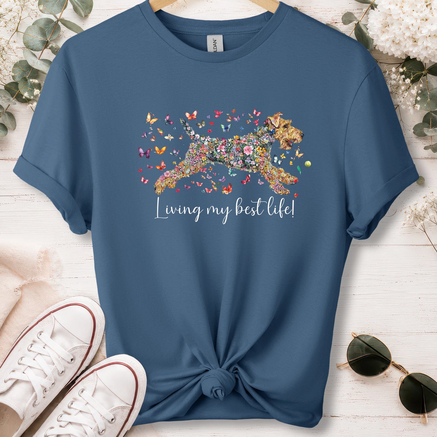 Welsh Terrier #1 Living my best life, unisex T shirt