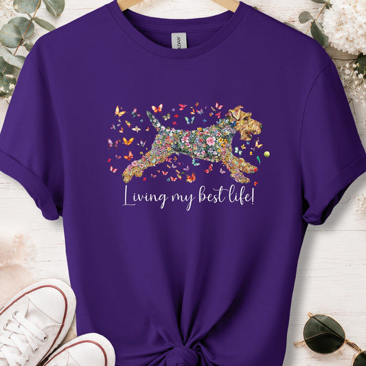 Welsh Terrier #1 Living my best life, unisex T shirt
