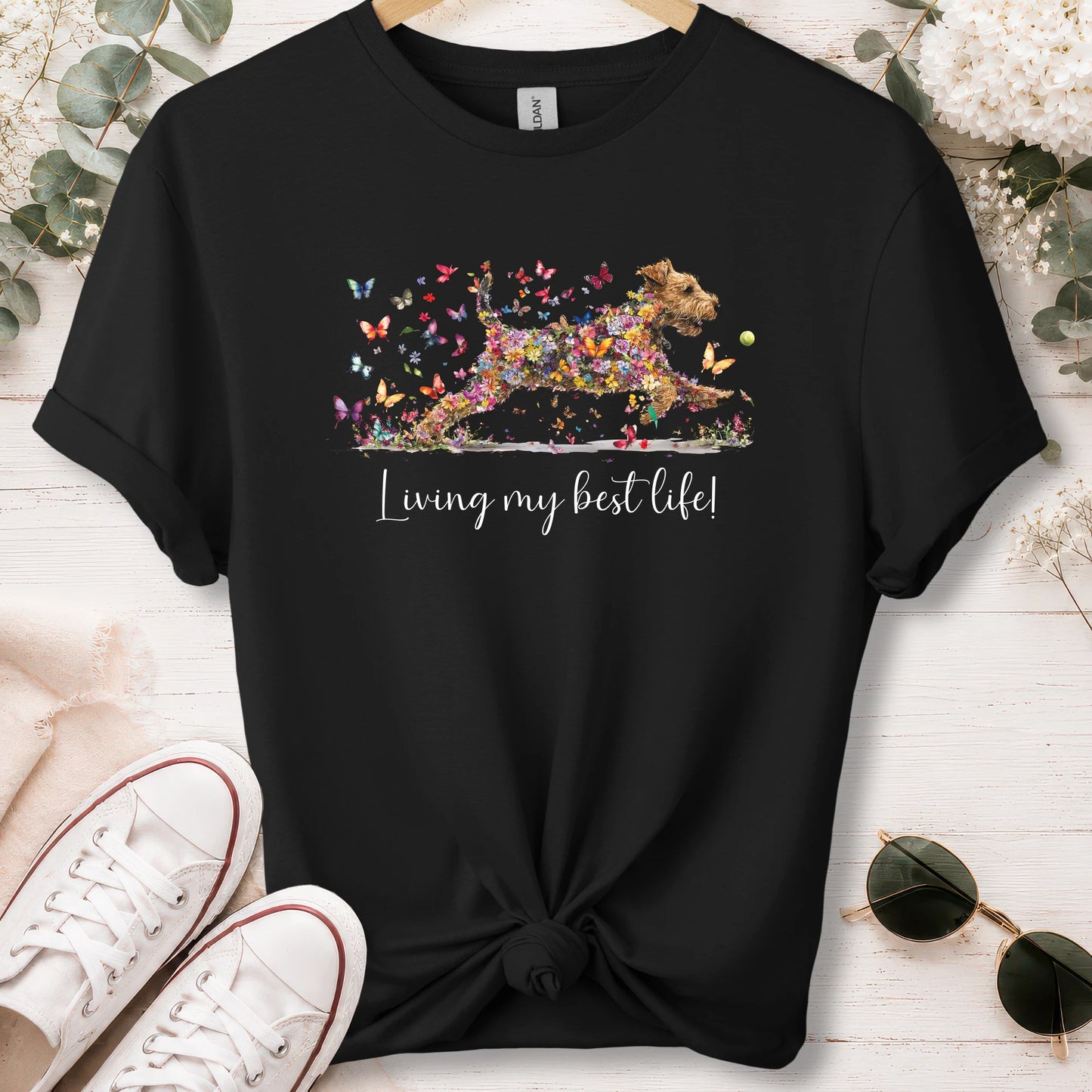 Welsh Terrier #2 Living my best life, unisex T shirt