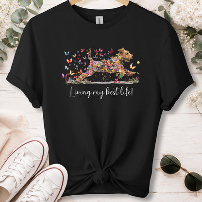 Welsh Terrier #2 Living my best life, unisex T shirt