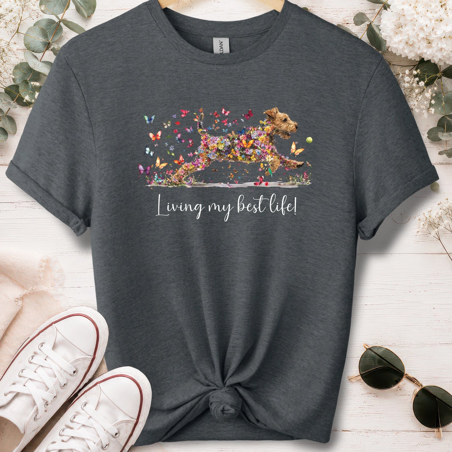 Welsh Terrier #2 Living my best life, unisex T shirt