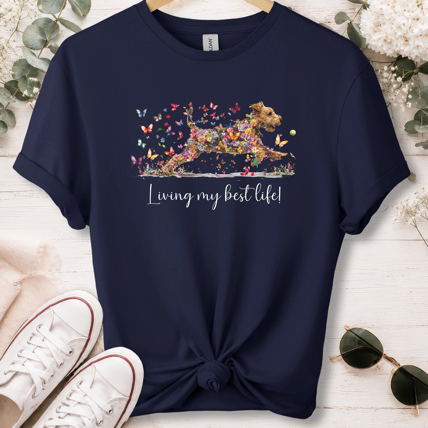 Welsh Terrier #2 Living my best life, unisex T shirt