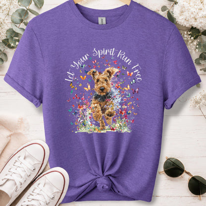 Welsh Terrier, Let your spirit run free, unisex T shirt