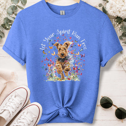 Welsh Terrier, Let your spirit run free, unisex T shirt