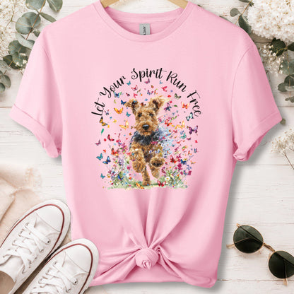 Welsh Terrier, Let your spirit run free, unisex T shirt