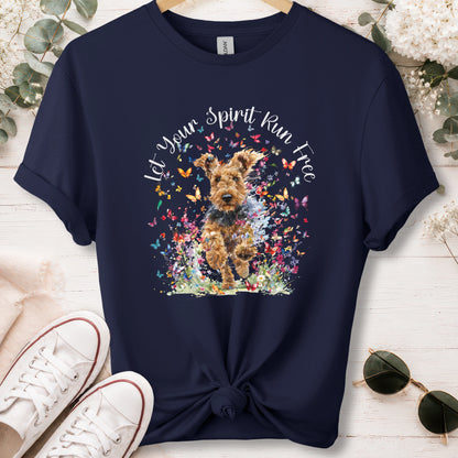 Welsh Terrier, Let your spirit run free, unisex T shirt