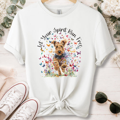Welsh Terrier, Let your spirit run free, unisex T shirt