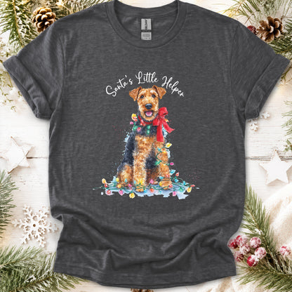 Welsh Terrier, Santas little helper, unisex T shirt