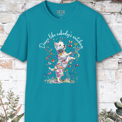 West Highland Terrier "Dance like nobody's watching" unisex T shirt
