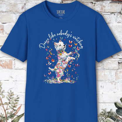 West Highland Terrier "Dance like nobody's watching" unisex T shirt