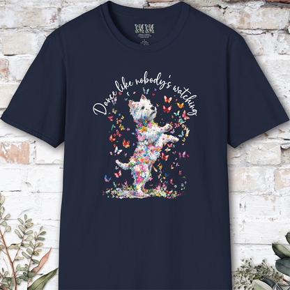 West Highland Terrier "Dance like nobody's watching" unisex T shirt