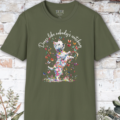 West Highland Terrier "Dance like nobody's watching" unisex T shirt