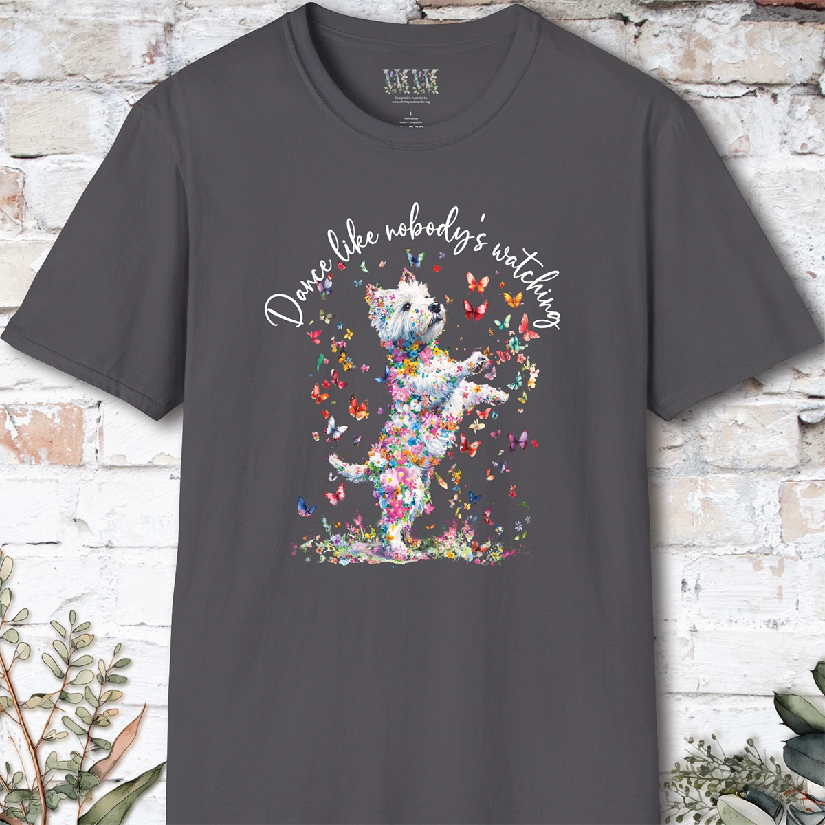 West Highland Terrier "Dance like nobody's watching" unisex T shirt