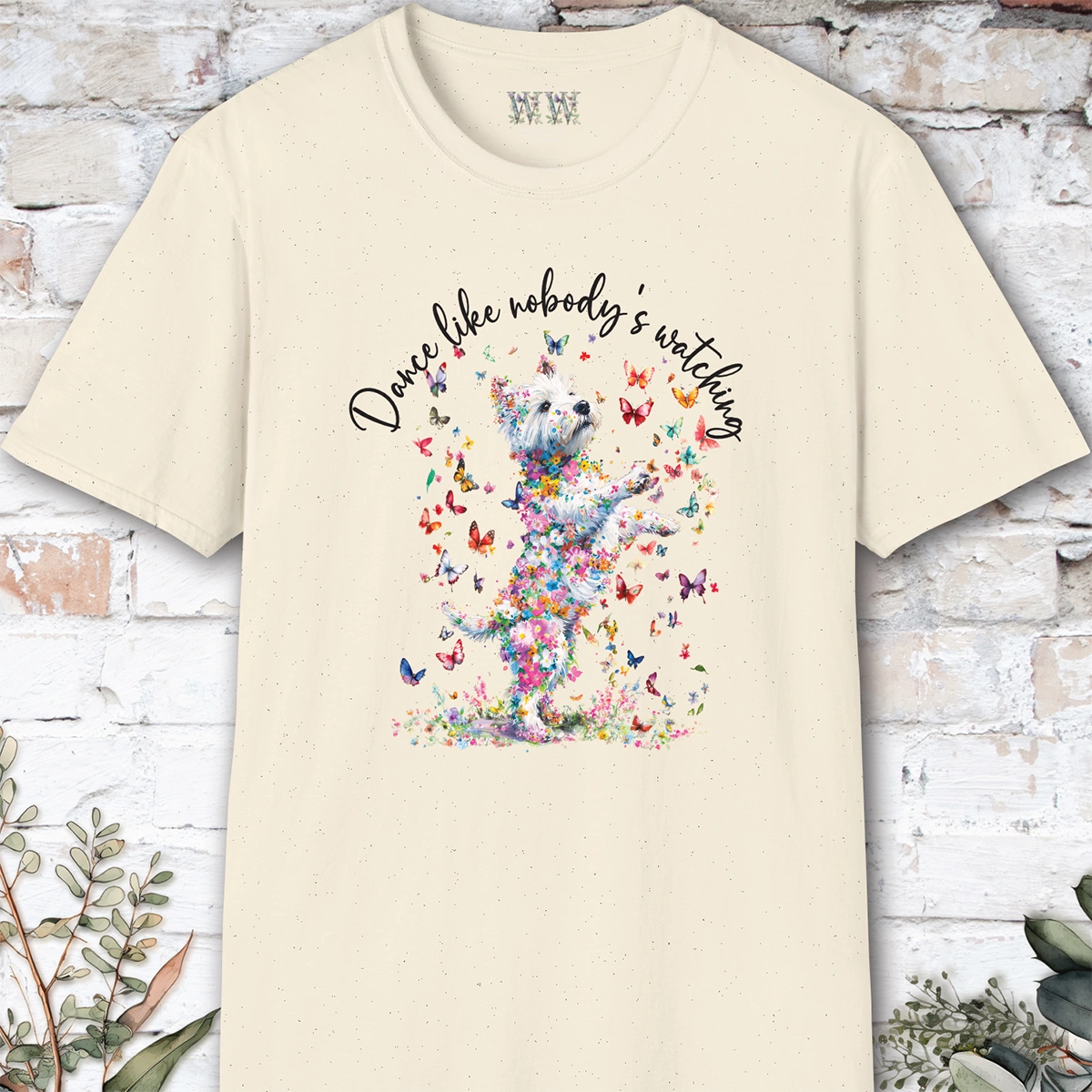 West Highland Terrier "Dance like nobody's watching" unisex T shirt