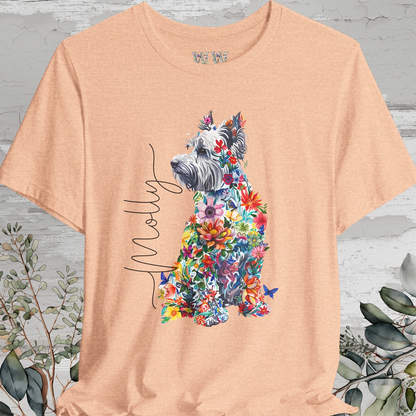 West Highland Terrier Floral Personalized T shirt