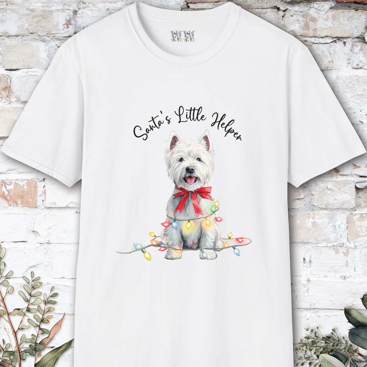 West Highland Terrier Santa's little helper. unisex T shirt