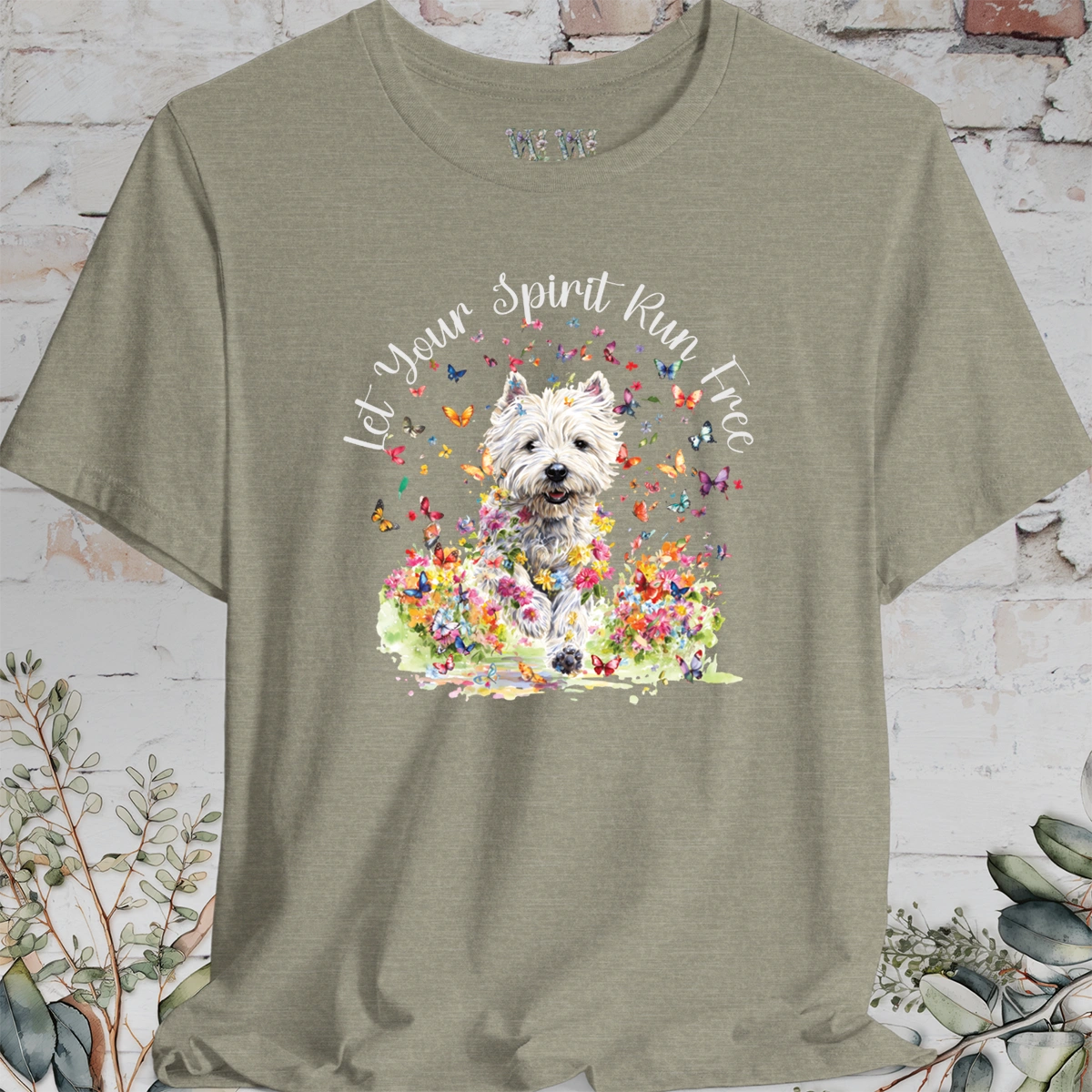 West Highland Terrier 'Let your spirit run free' T shirt