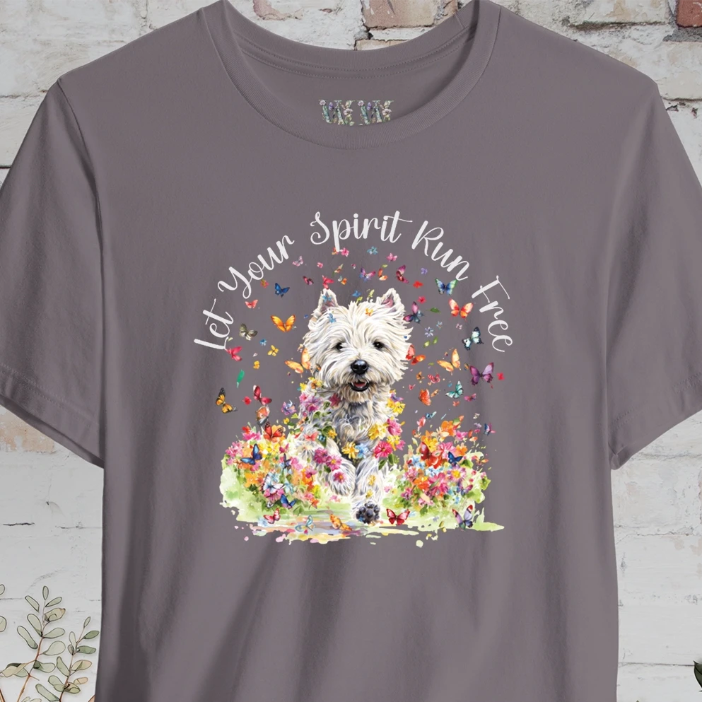 West Highland Terrier 'Let your spirit run free' T shirt
