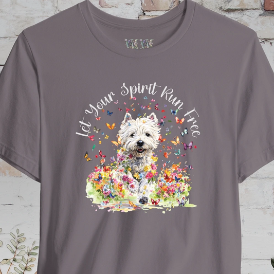 West Highland Terrier 'Let your spirit run free' T shirt