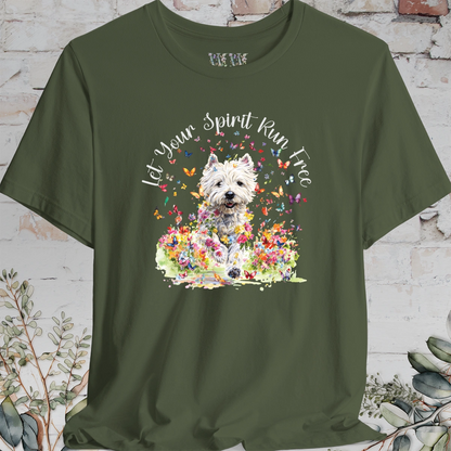 West Highland Terrier 'Let your spirit run free' T shirt