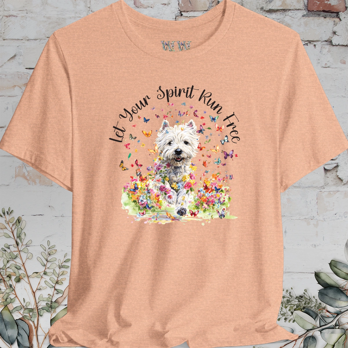 West Highland Terrier 'Let your spirit run free' T shirt