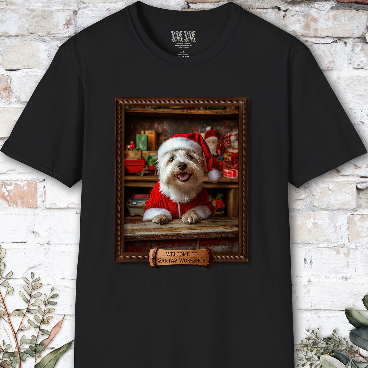 West Highland Terrier #1 Santa's Workshop Unisex T shirt