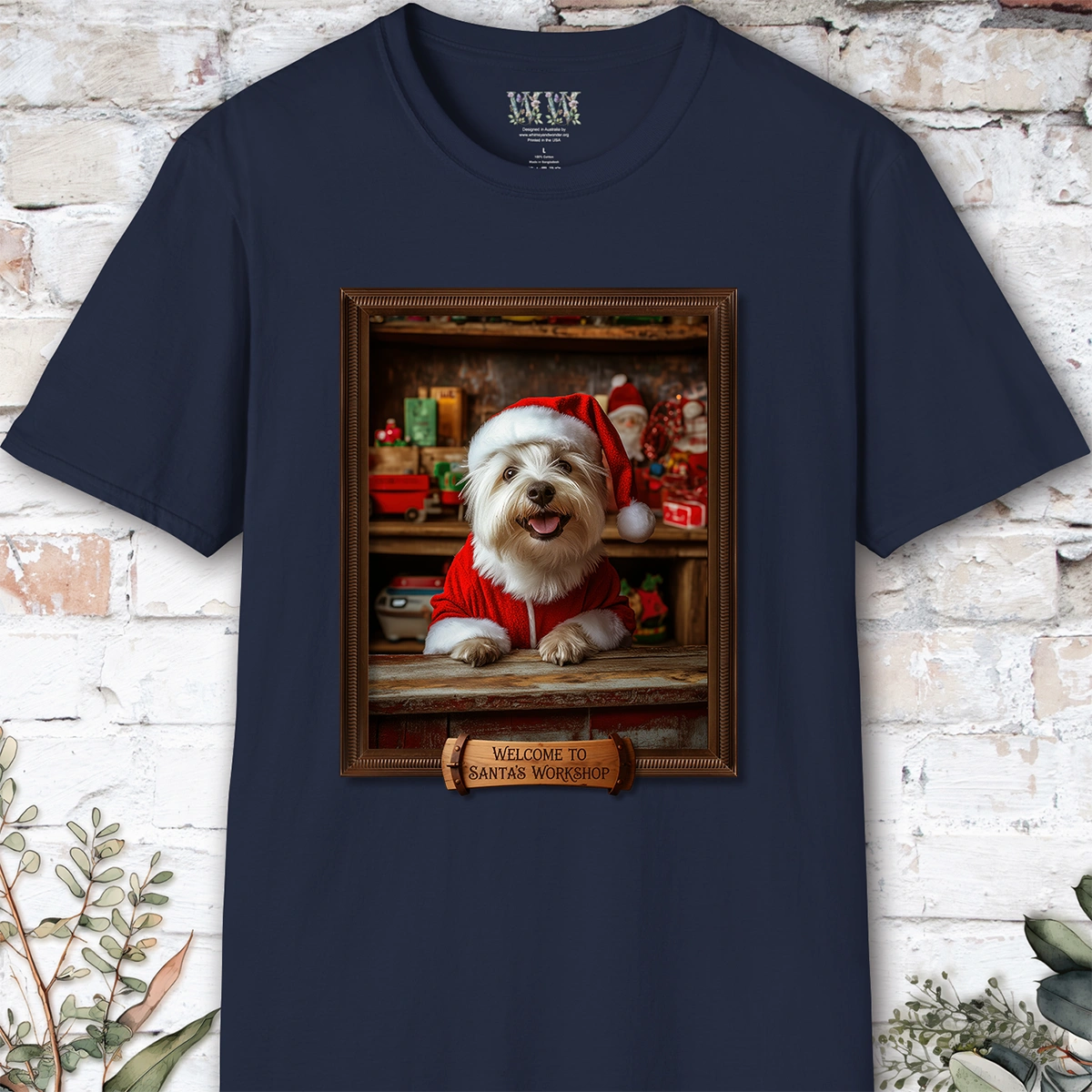 West Highland Terrier #1 Santa's Workshop Unisex T shirt
