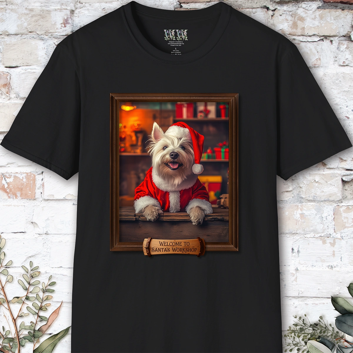 West Highland Terrier #2 Santa's Workshop Unisex T shirt