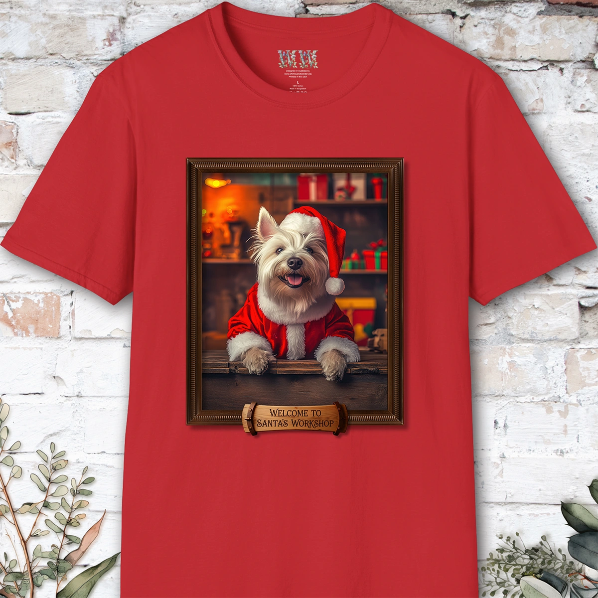 West Highland Terrier #2 Santa's Workshop Unisex T shirt