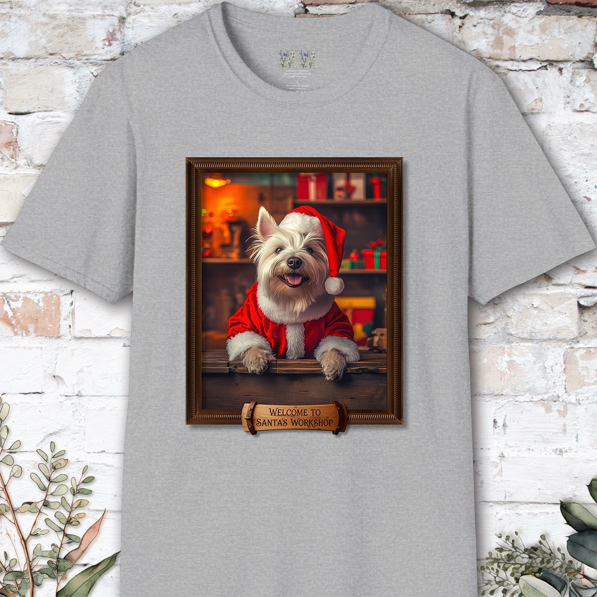 West Highland Terrier #2 Santa's Workshop Unisex T shirt