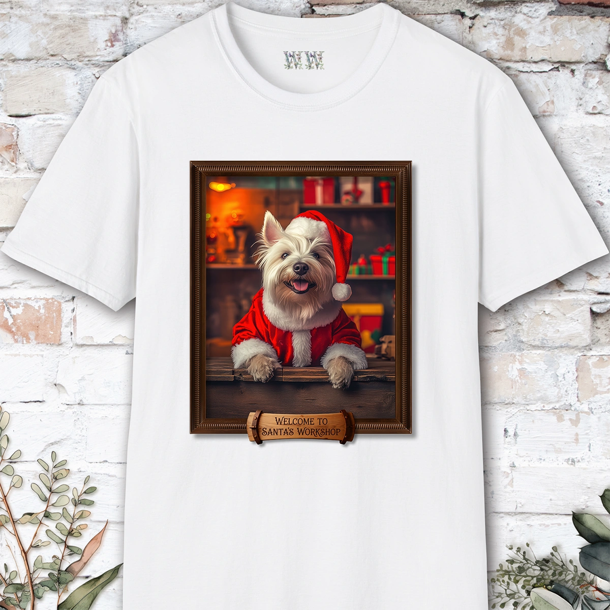 West Highland Terrier #2 Santa's Workshop Unisex T shirt