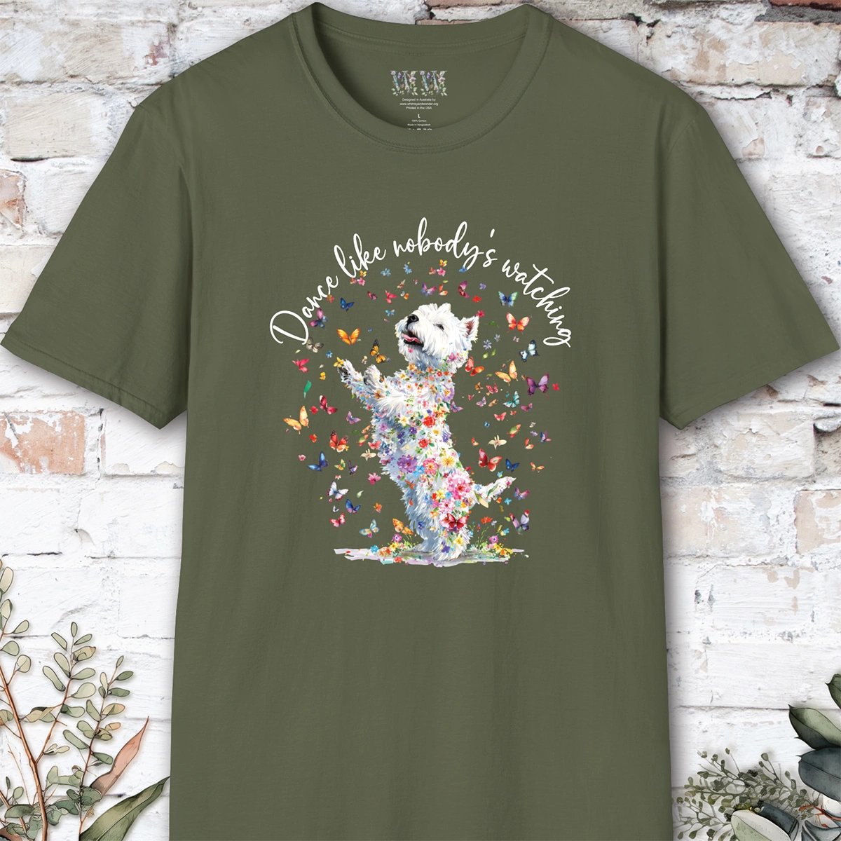 West Highland Terrier #2 "Dance like nobody's watching" unisex T shirt
