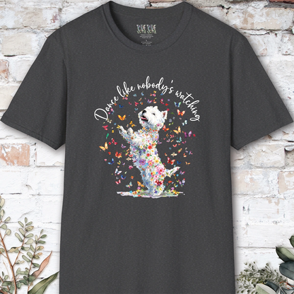 West Highland Terrier #2 "Dance like nobody's watching" unisex T shirt