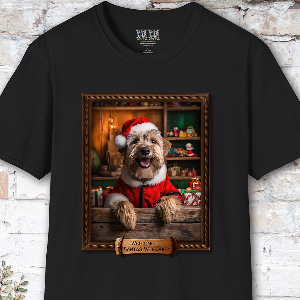 Wheaten Terrier Santa's Workshop Unisex T shirt