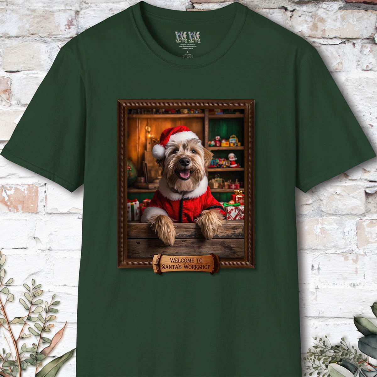 Wheaten Terrier Santa's Workshop Unisex T shirt
